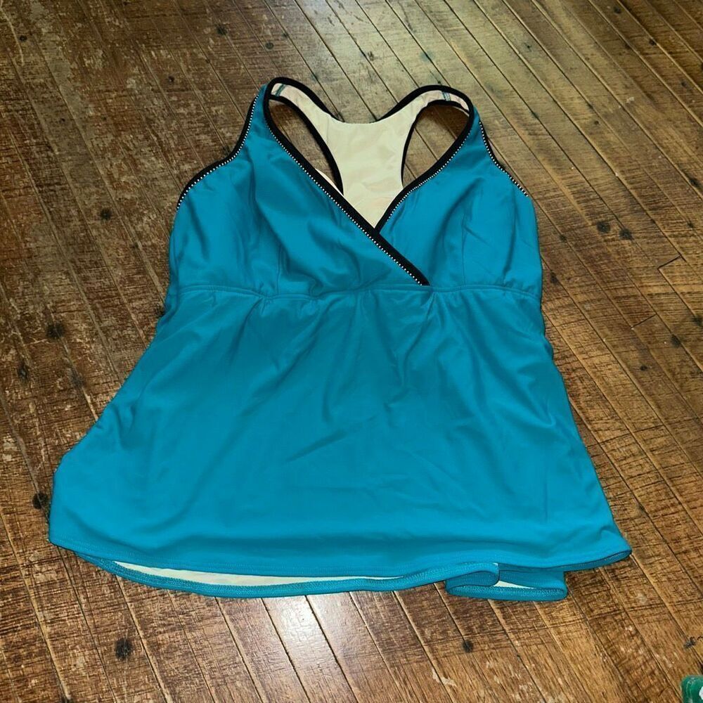 Miraclesuit blue modest 24W cruisewear tankini top